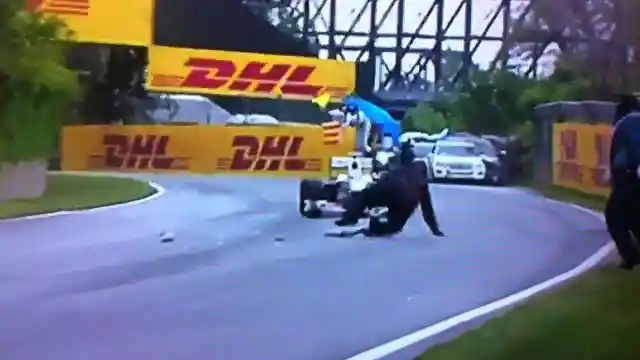 #12. Steward Trips In Formula 1 Track