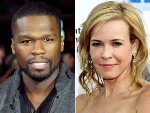 #16. Chelsea Handler & 50 Cent