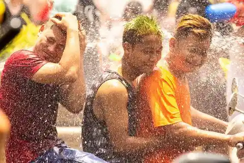 Nationwide Water Fight In Thailand