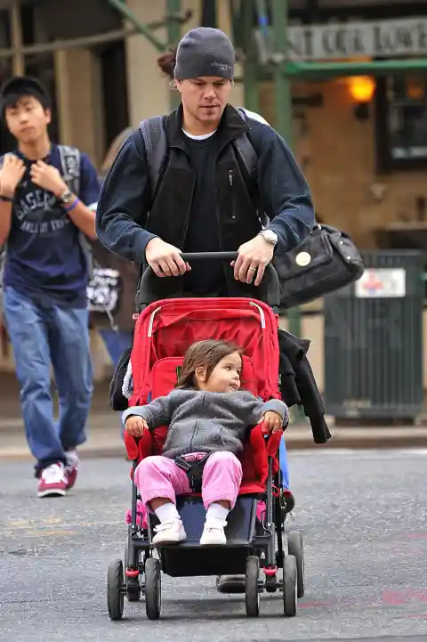 #2. Matt Damon A Full-On Dad